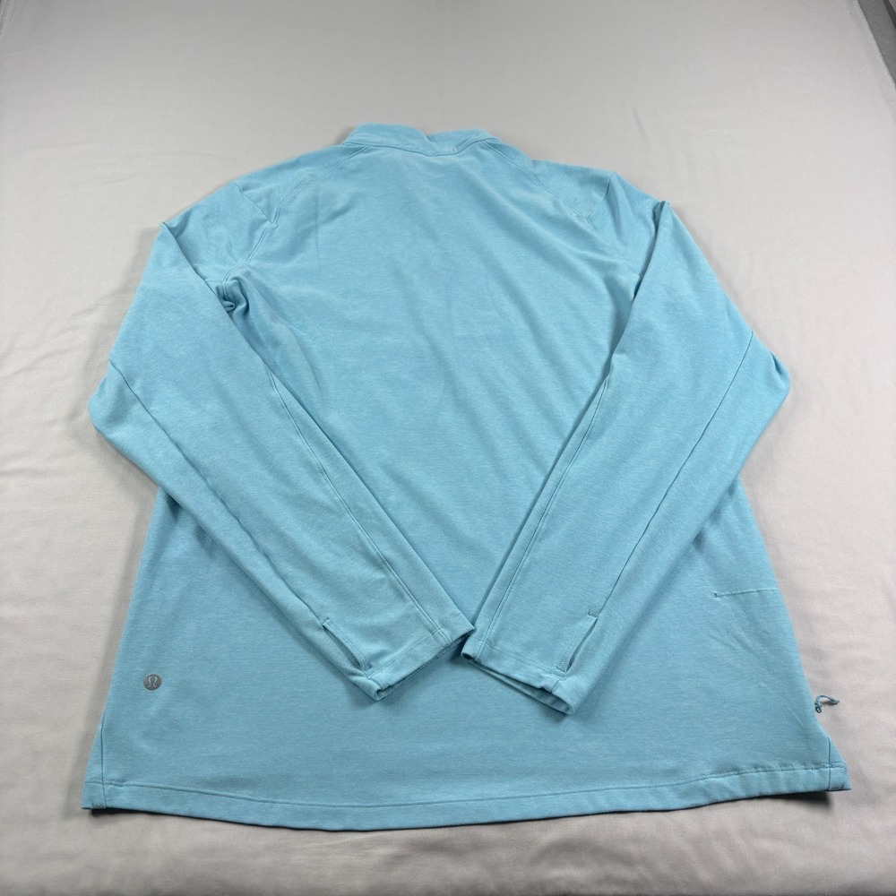 Lululemon Shirt Mens XL Blue Surge Warm 1/2 Zip Pullover Stretch Athleisure - Picture 7 of 9